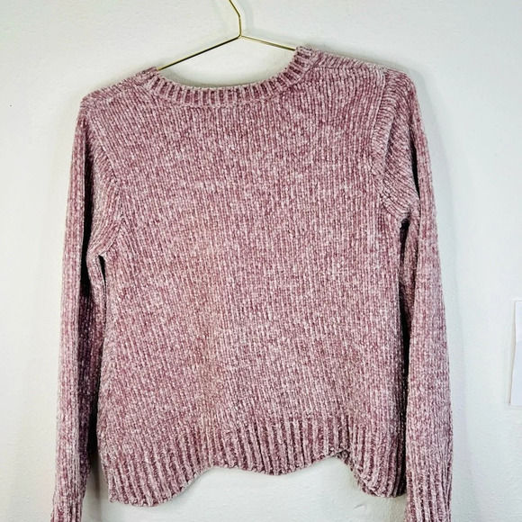 Attention Women’s Chenille Sweater in Dusty Rose, Size Small, Soft and Stylish - Picture 6 of 14